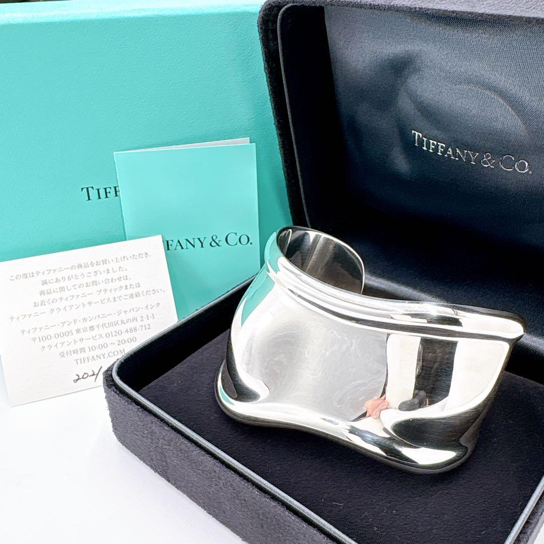 美品 ティファニー ボーンカフ スモール バングル シルバー925