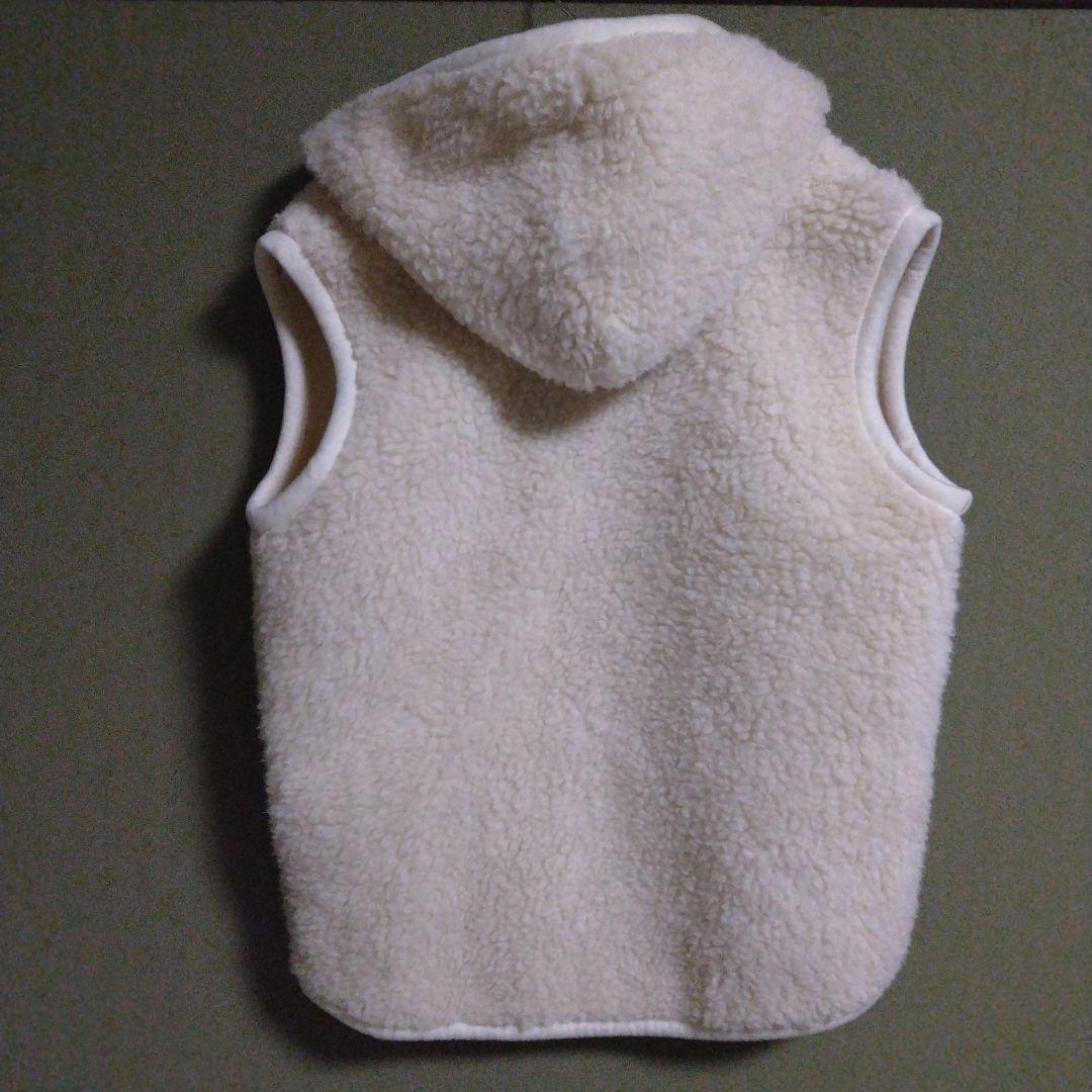 COLDBREAKER ウール100%の フード付きボアベスト