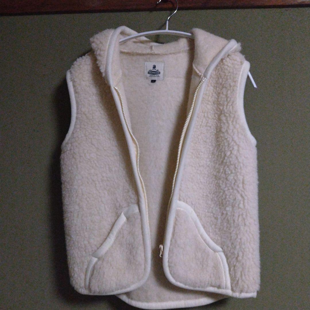 COLDBREAKER ウール100%の フード付きボアベスト