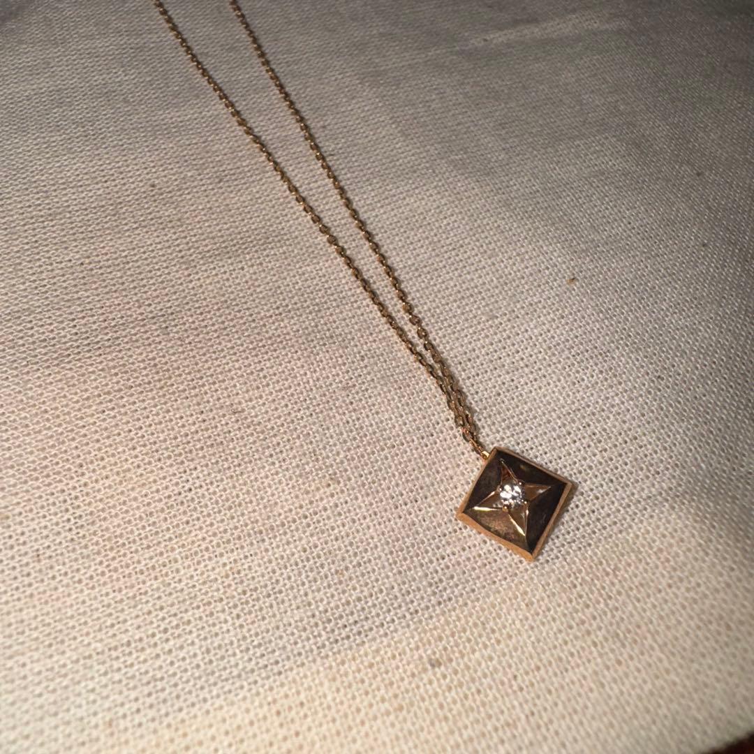 STAR JEWELRY K10 ネックレス ダイヤ0.02CT