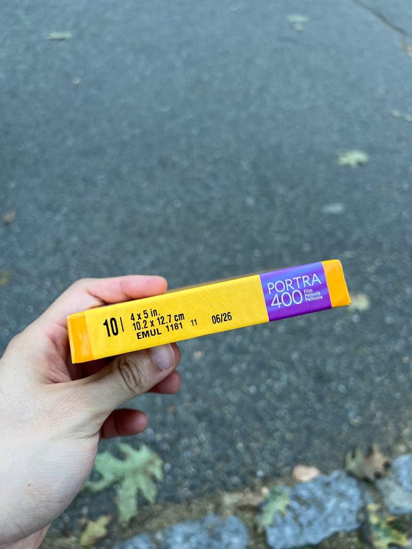 新品 コダックカラーネガフィルム　ポートラ400 4×5