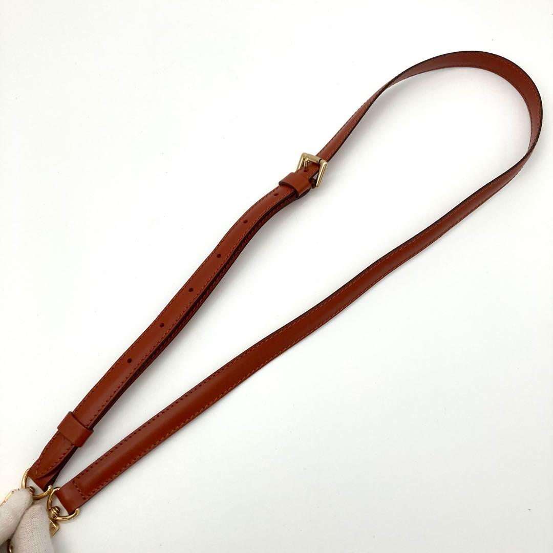 美品 ルイヴィトン ショルダーストラップ ベルト 肩紐 エピ レザー 赤茶 本革