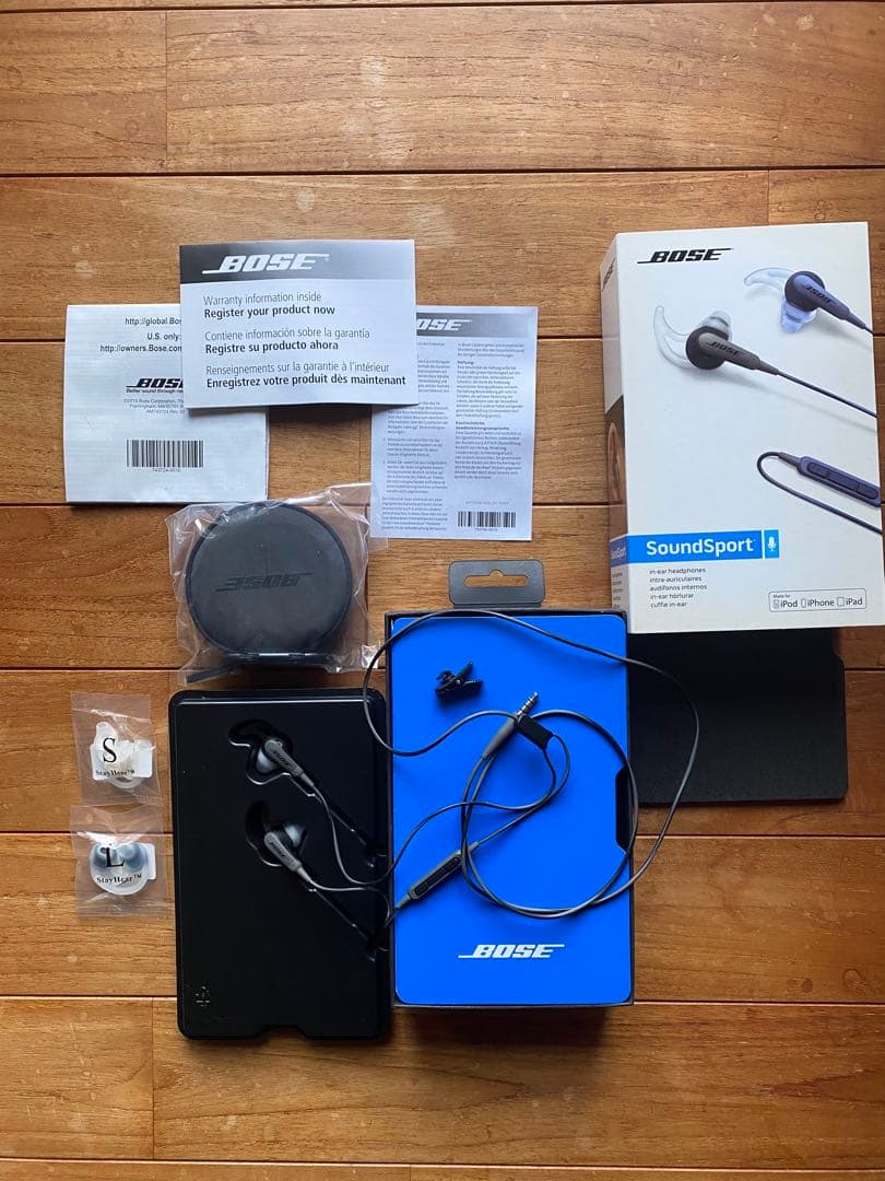 BOSE SoundSport 有線イヤホン イヤーチップ3種 箱説明書漏れなし