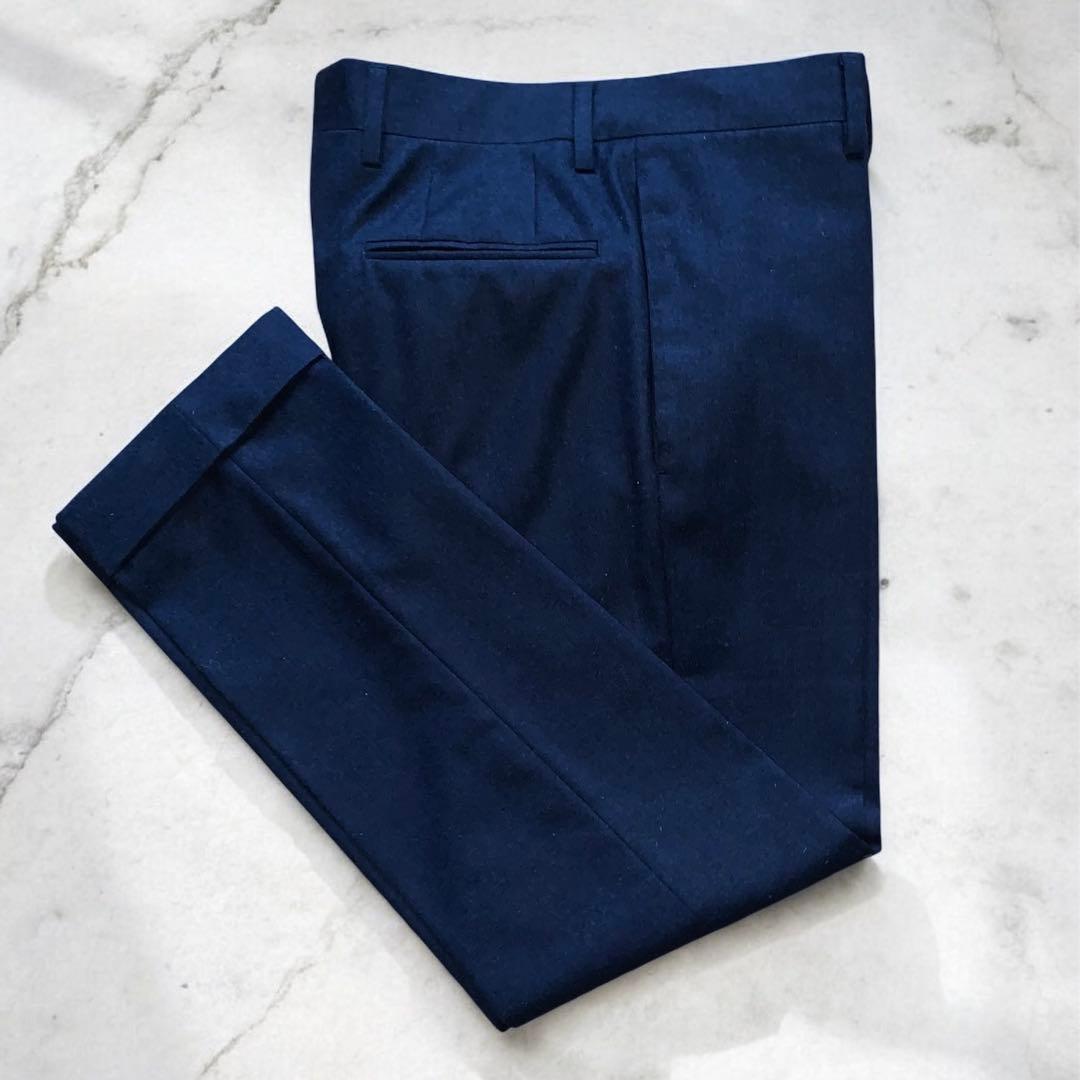 新品未使用 THE GIGI ネイビー フランネル スーツ/44/セットアップ