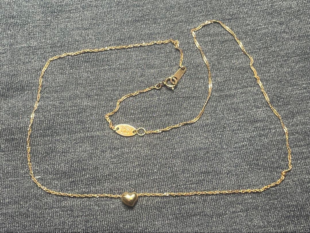 クレージュ　K18ハートネックレス