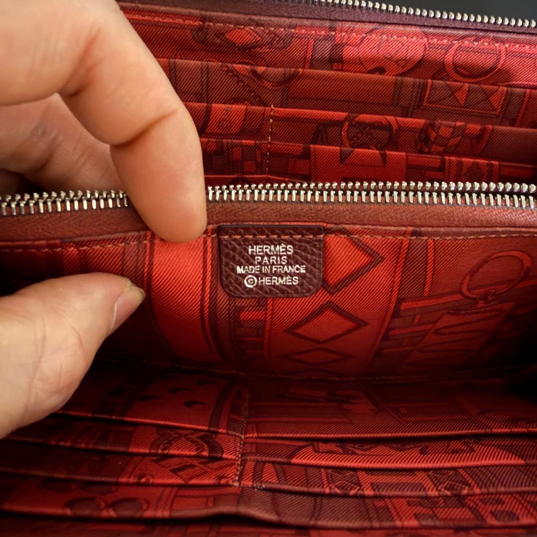 HERMES アザップロング シルクイン ボルドー ◻︎I刻印