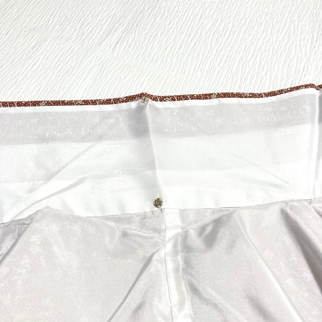 【美品✨】東レシルック　さんび　洗える着物　小紋　雀色　宝尽くし　吉祥文様D3