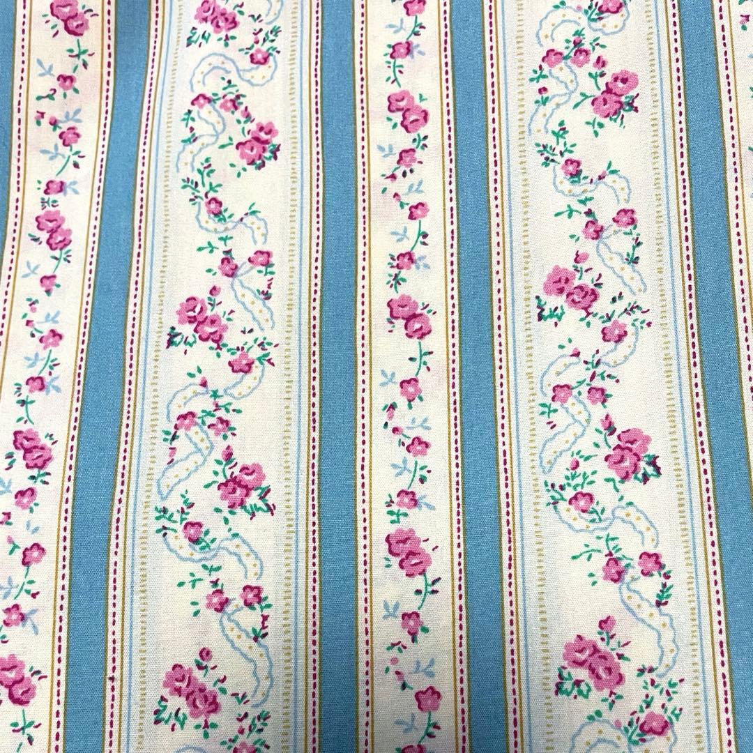 新品未使用✳︎ラルフローレン✳︎ブルー系ストライプ花柄✳︎掛け布団カバー✳︎シングル