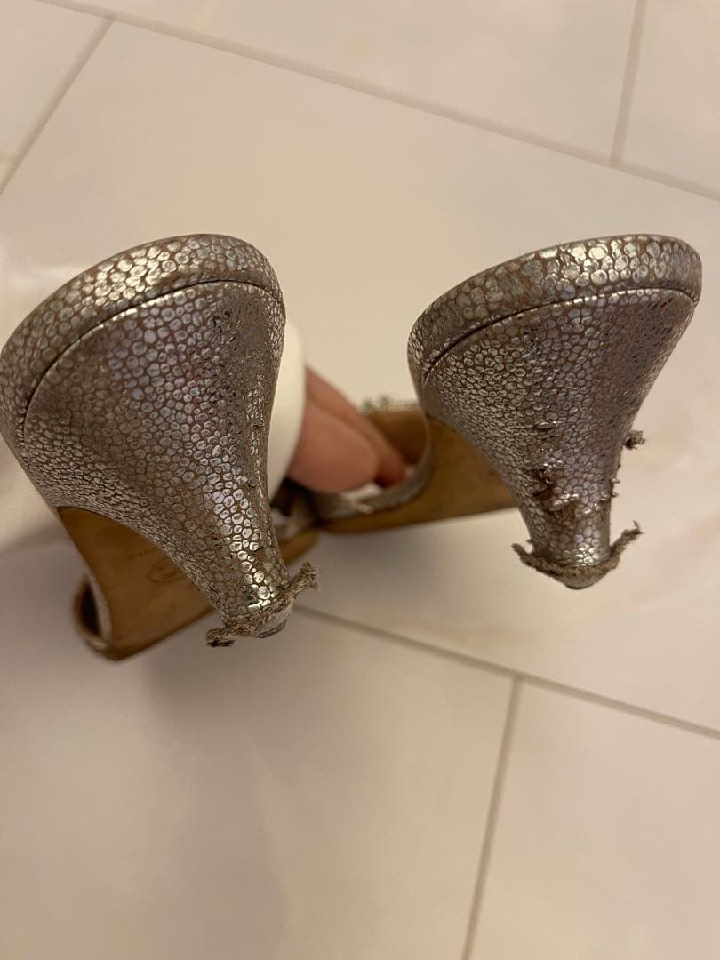 CHANEL シャネル ココマーク ミュール サンダル シルバー