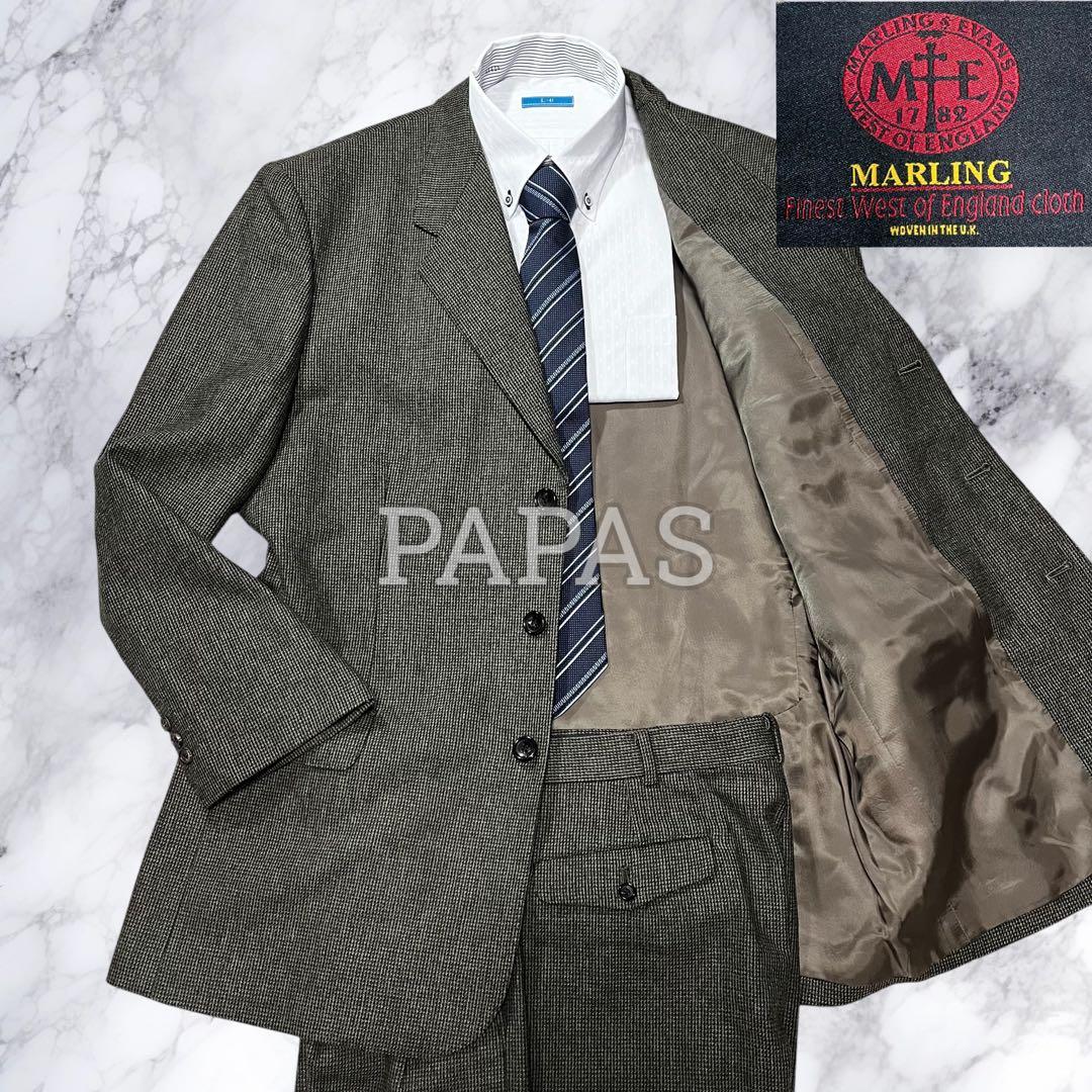 大きいサイズ パパス マーリング＆エヴァンス セットアップ スーツ 千鳥格子 L