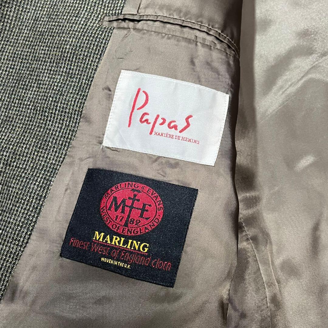 大きいサイズ パパス マーリング＆エヴァンス セットアップ スーツ 千鳥格子 L