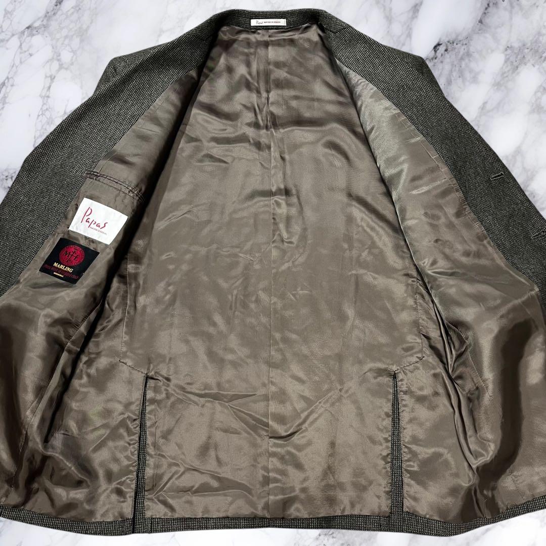 大きいサイズ パパス マーリング＆エヴァンス セットアップ スーツ 千鳥格子 L