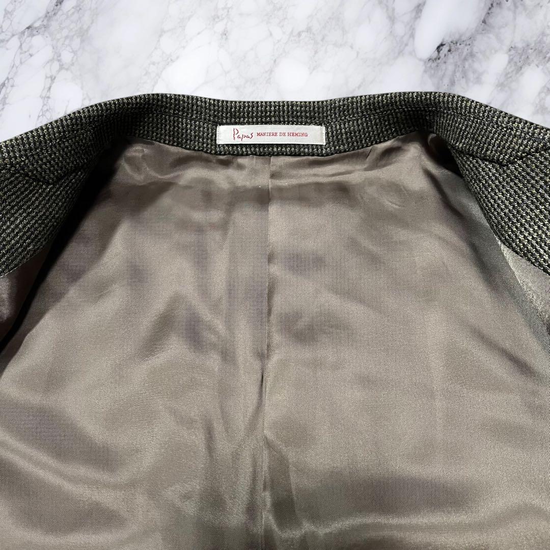 大きいサイズ パパス マーリング＆エヴァンス セットアップ スーツ 千鳥格子 L