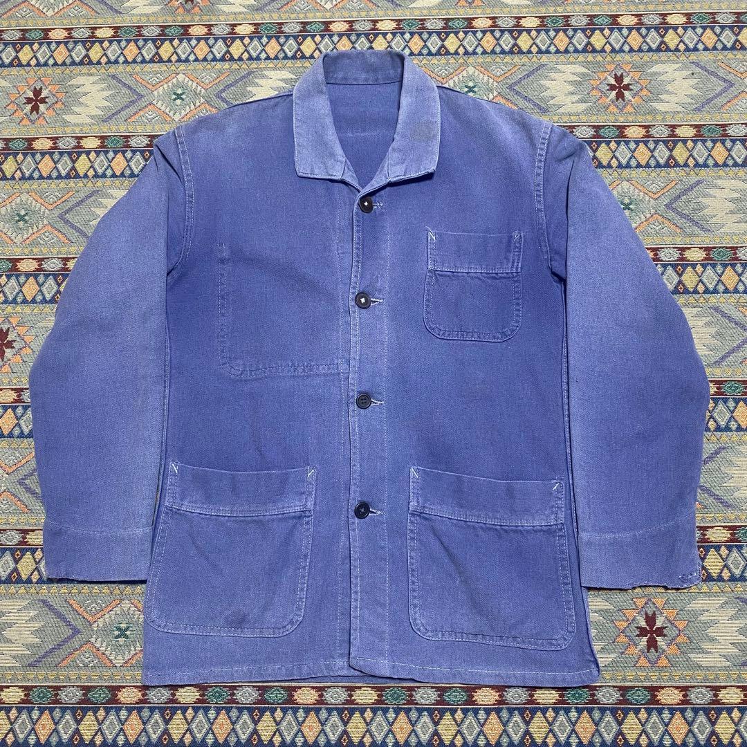 右*肘様 40s-50s ユーロEURO WARK JACKET コットンツイル