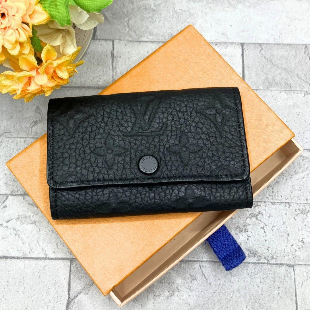 ルイヴィトン トリヨンモノグラム 黒 キーケース ミュルティクレ 6 メンズ