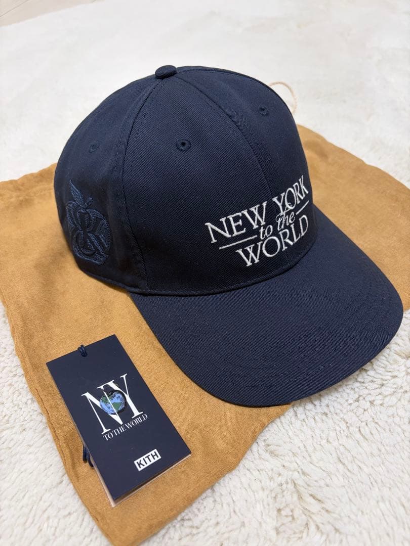 KITH ネイビー キャップ NEW YORK to the WORLD