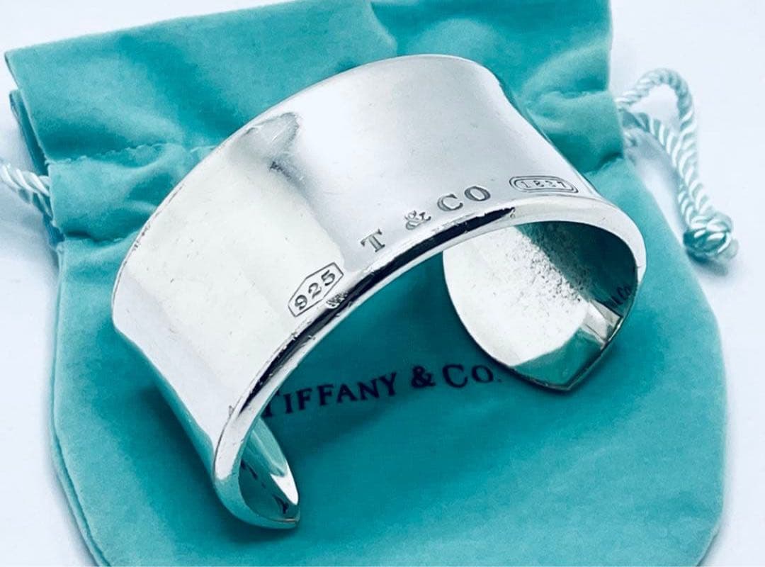 h575 ティファニー　1837 ワイド　カフ　バングル　シルバー　925