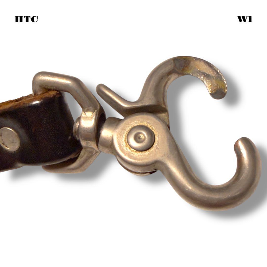 ★限定出品★ HTC ウォレット コード レザー スタッズ ブラック 黒白 本革