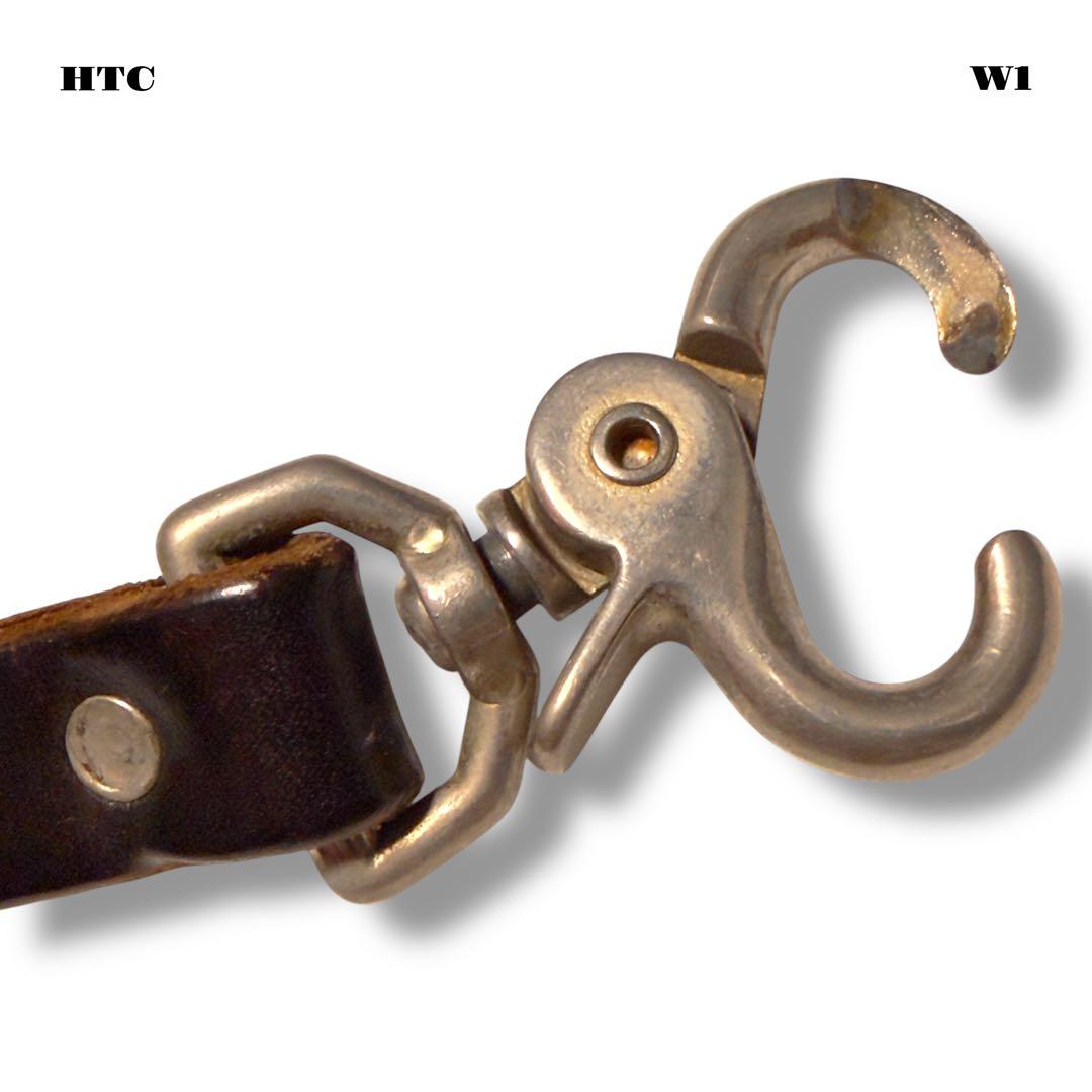 ★限定出品★ HTC ウォレット コード レザー スタッズ ブラック 黒白 本革