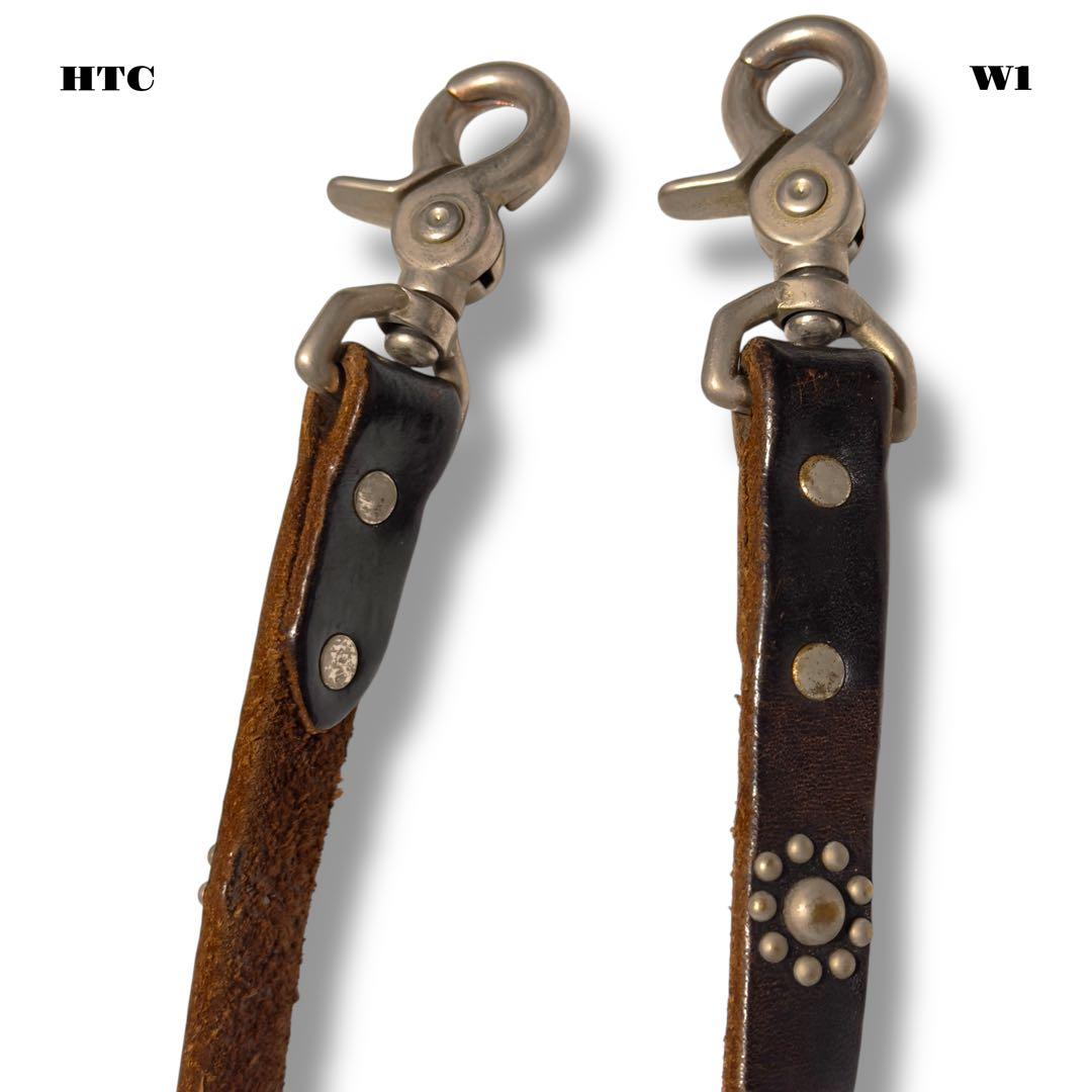 ★限定出品★ HTC ウォレット コード レザー スタッズ ブラック 黒白 本革