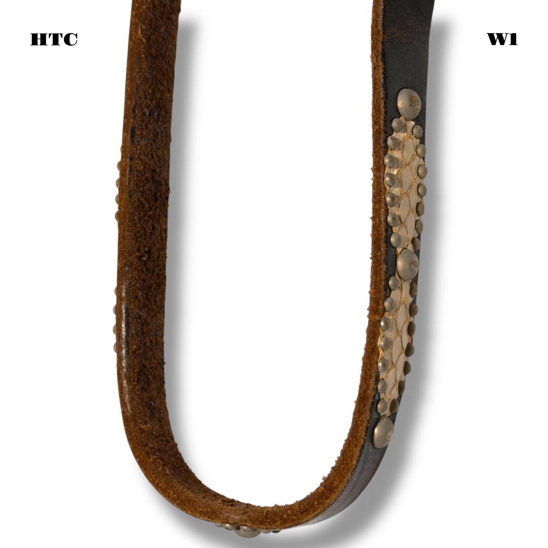 ★限定出品★ HTC ウォレット コード レザー スタッズ ブラック 黒白 本革