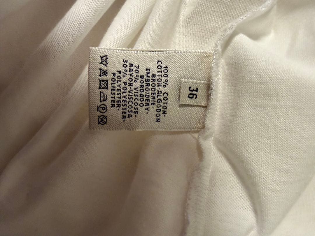 【あんしん鑑定つき】HERMES ホワイト Tシャツ サイズ36