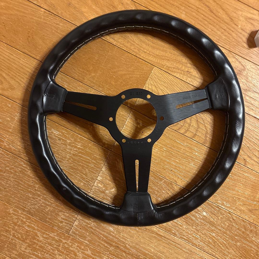 正規品 NARDI classic ブラックレザー/ブラックスポーク 33φ