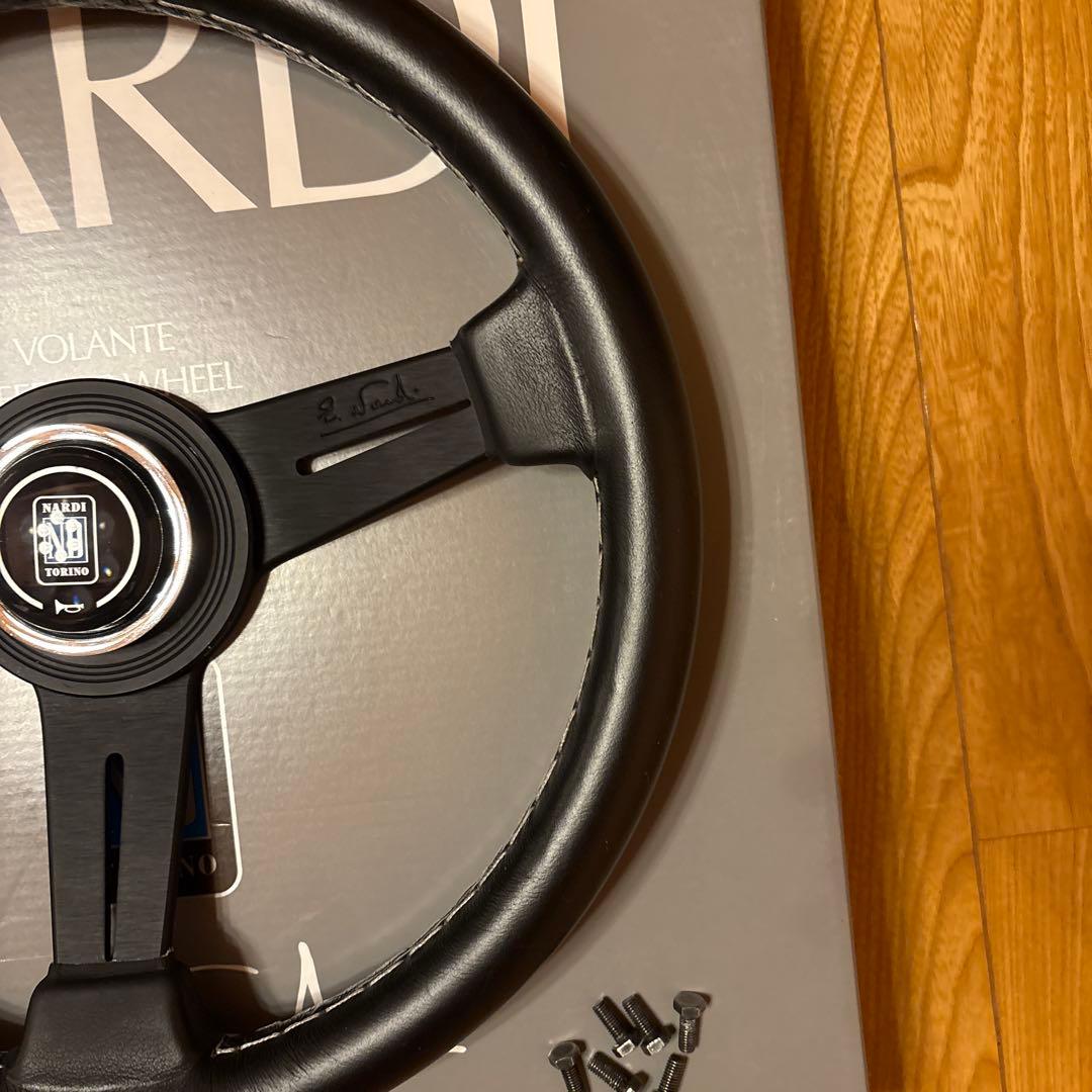 正規品 NARDI classic ブラックレザー/ブラックスポーク 33φ
