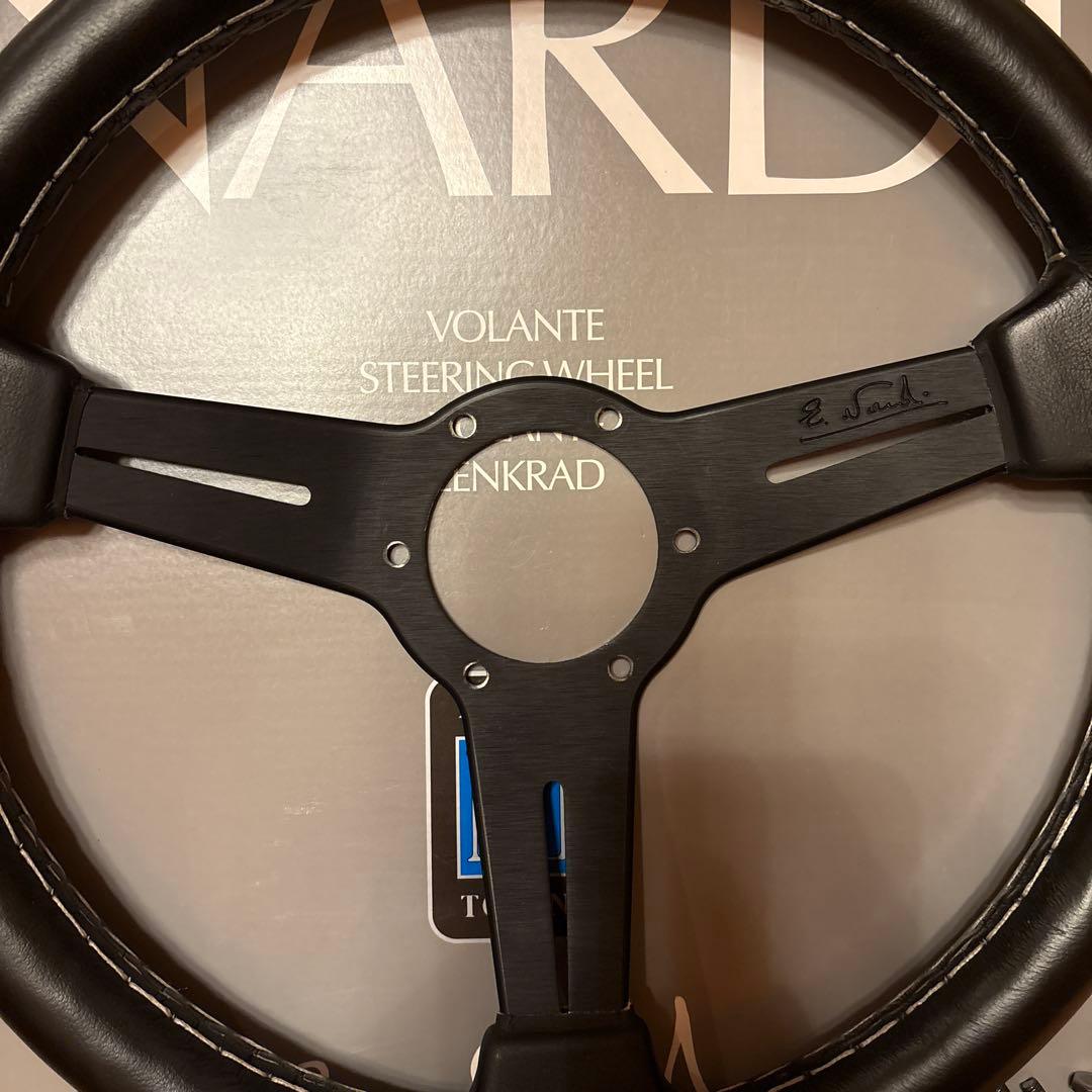 正規品 NARDI classic ブラックレザー/ブラックスポーク 33φ