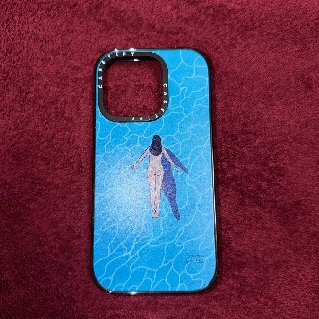 iPhone用ソフトケース 水面の女性 15pro