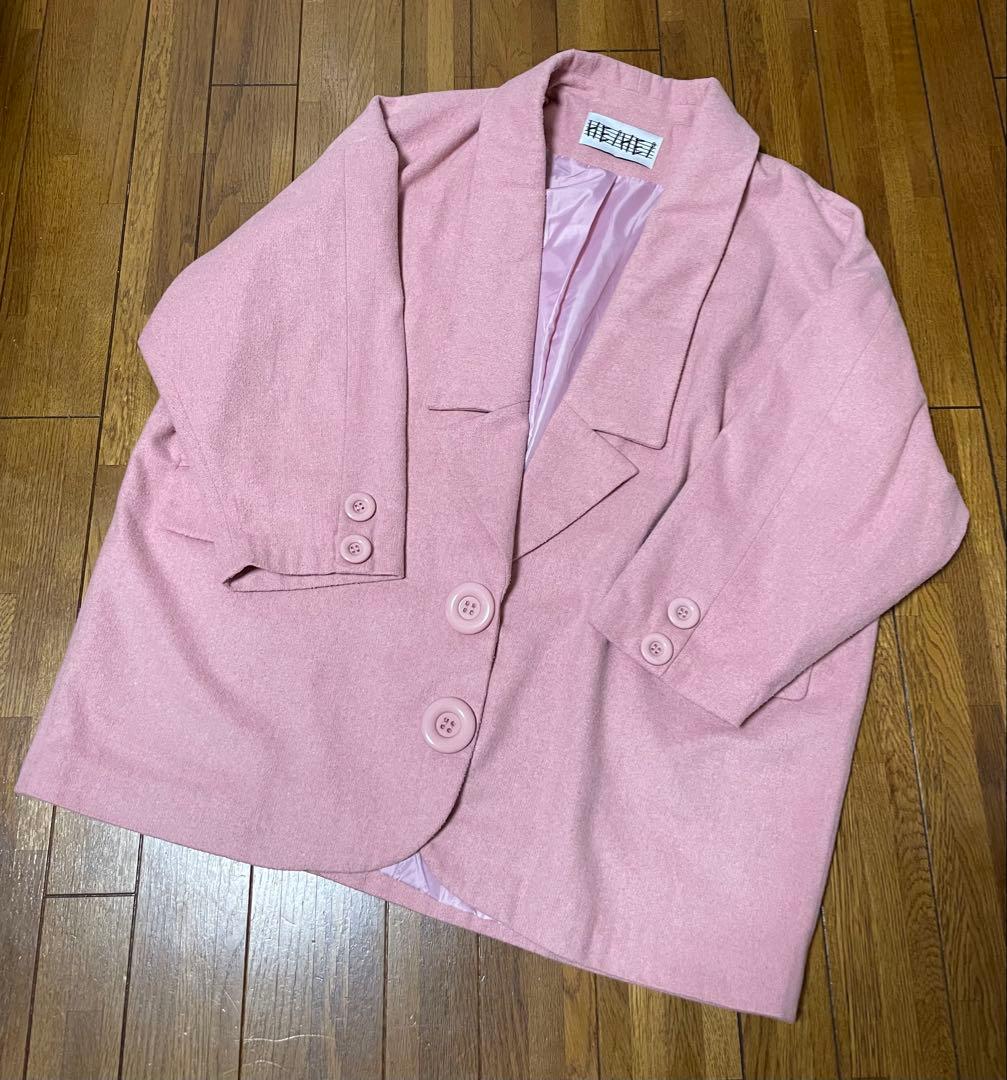 HEIHEI ヘイヘイ アウター ローラペルコート ローラペルジャケット ピンク
