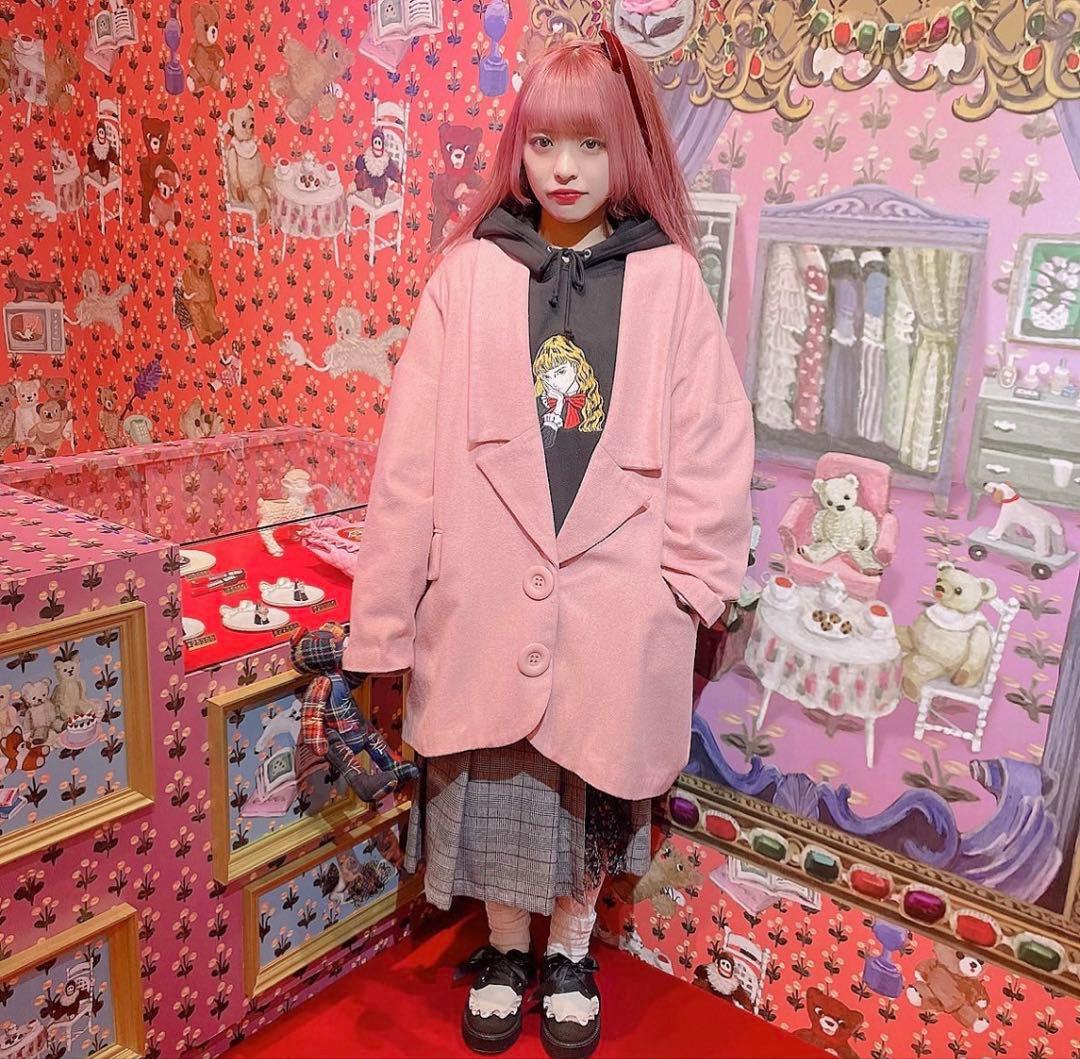 HEIHEI ヘイヘイ アウター ローラペルコート ローラペルジャケット ピンク