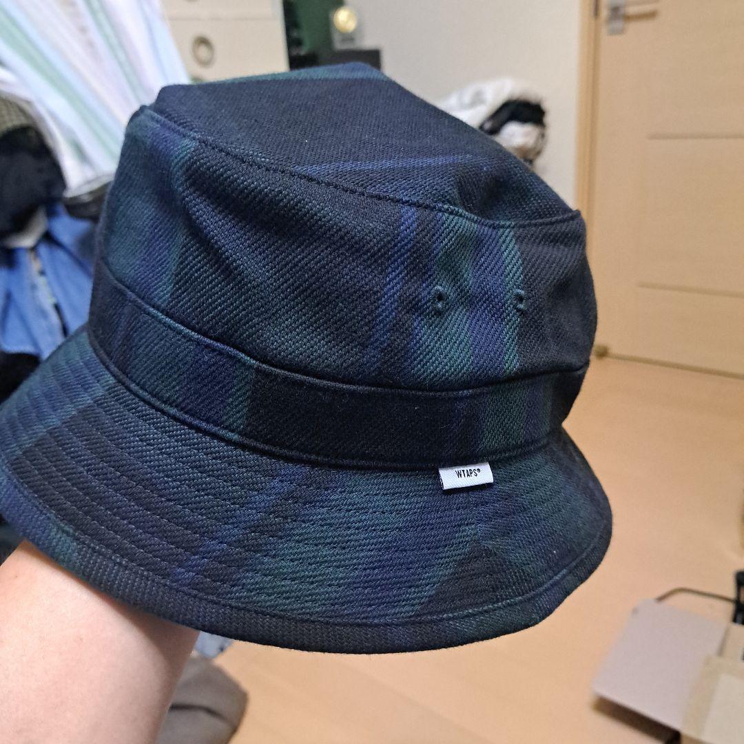 WTAPS ダークブルー チェック バケットハット X04