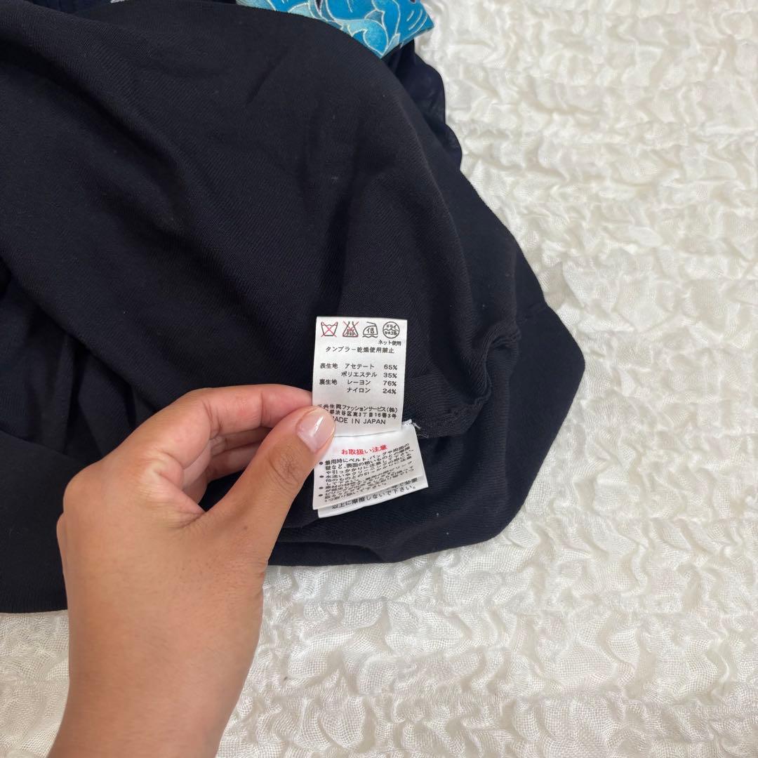 【LEONARD FASHION】ネイビー チュニック カンカン　七分袖　美品