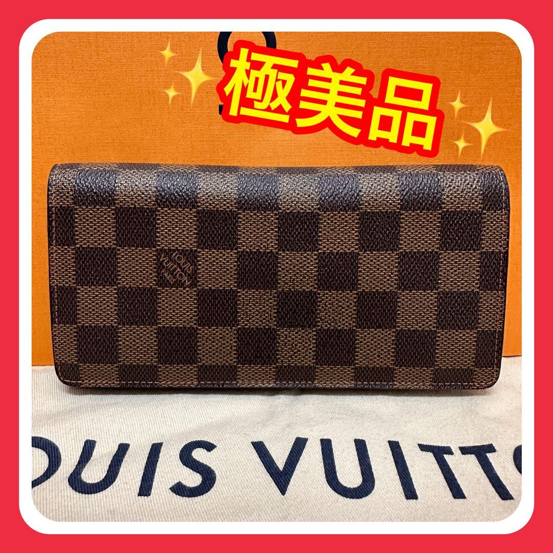 【極美品】ルイヴィトン ダミエ ポルトフォイユ ブラザ 長財布 ウォレット