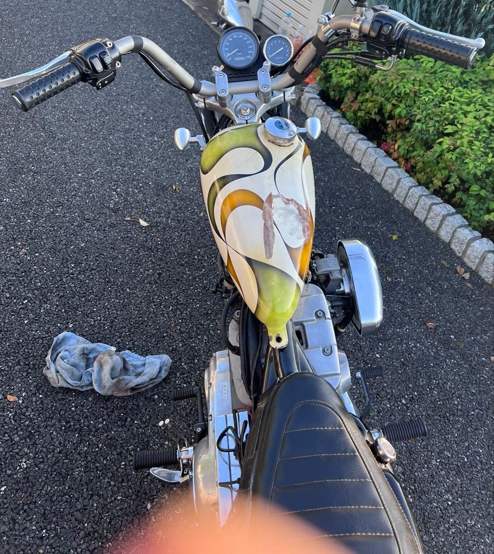 オールドペイント　マスタングタンク　ビンテージ　ショベル　ナックル　パン　エボ