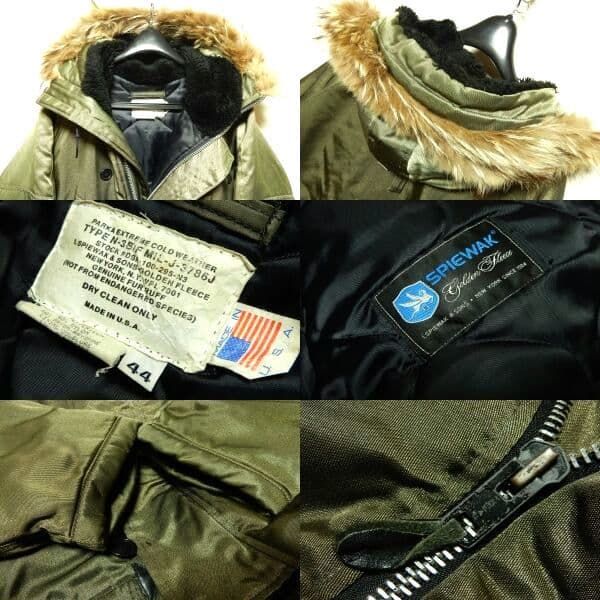 スピワックSPIEWAKオリーブグリーンN-3Bタイタンクロス44