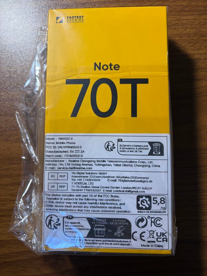 realme note 70t 4/256GB ブラック
