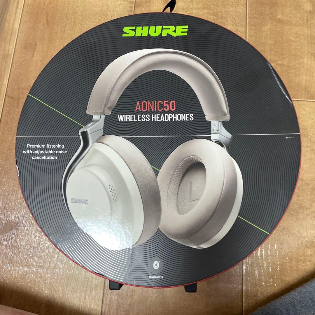 SHUREシュア、SBH2350-WH-A、aonic50、ワイヤレスヘッドホン