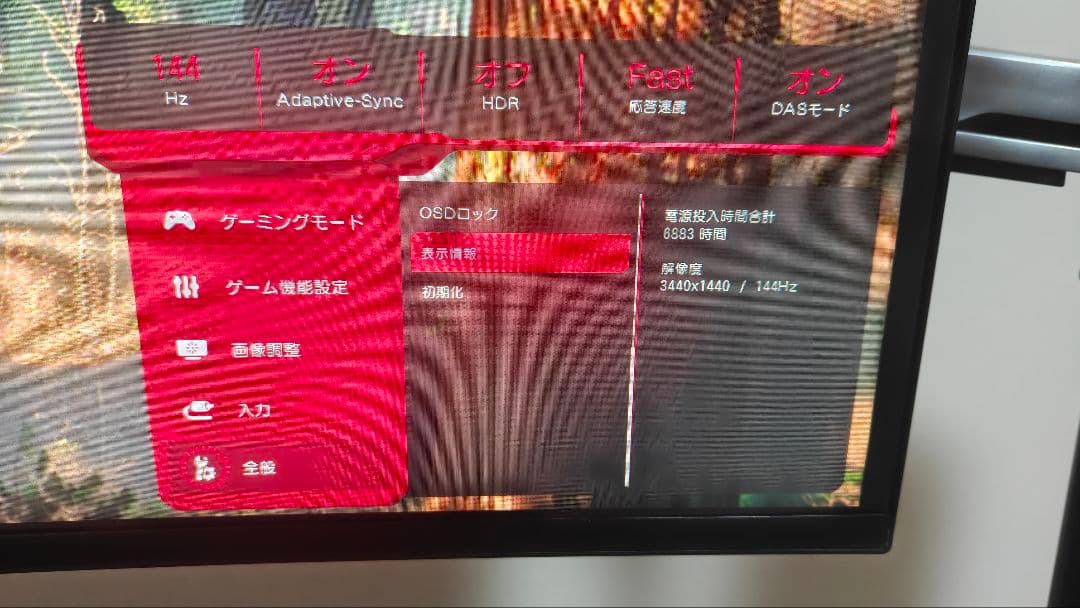 北*ー様 LG UltraGear 34GN850-B 34インチ DP 1.4