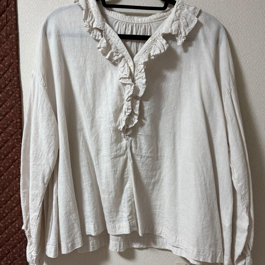 nest robe upcyclelino フラワーカラーブラウス