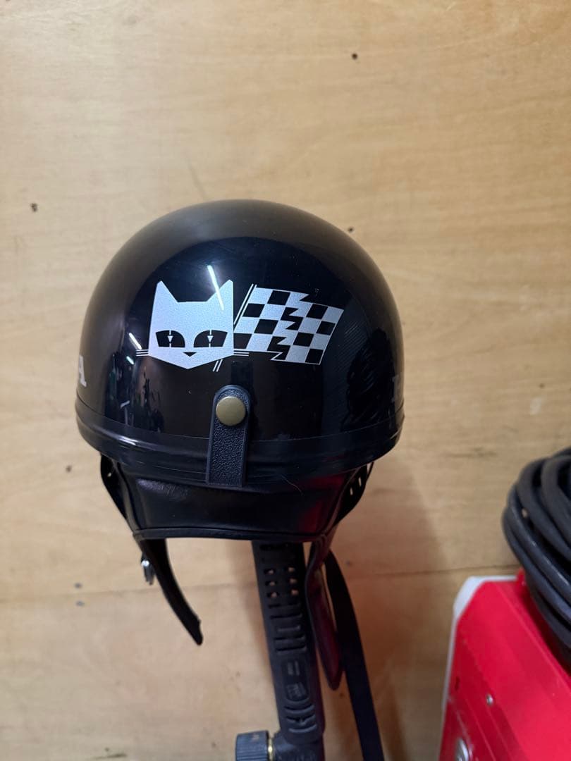 立花コルク半ブラックヘルメット