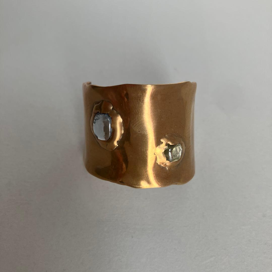 pluie ジェム付き　ソウMヘアピアス　一点もの