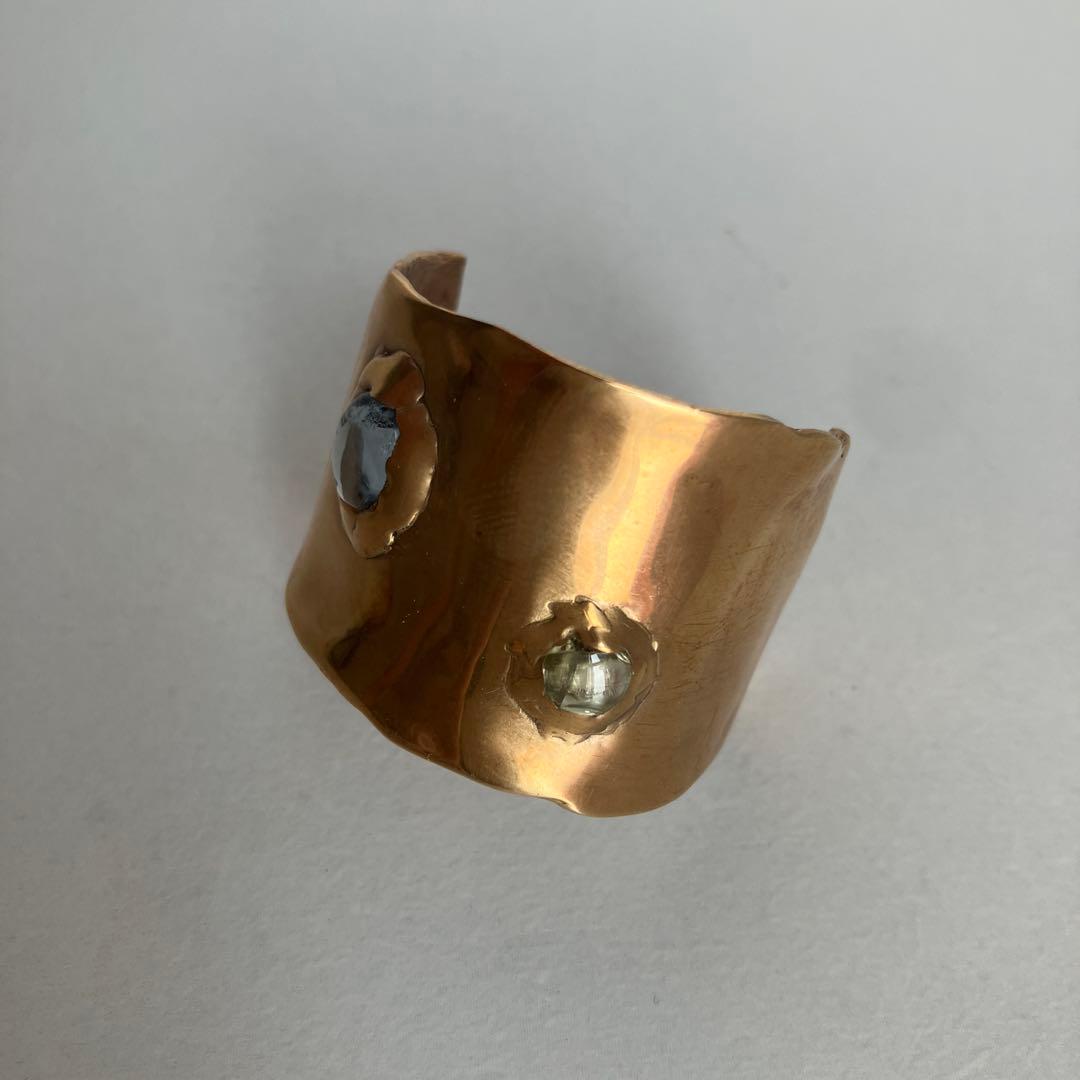 pluie ジェム付き　ソウMヘアピアス　一点もの