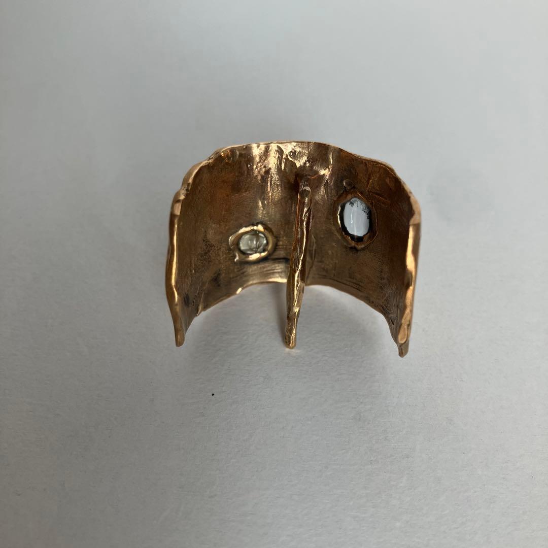 pluie ジェム付き　ソウMヘアピアス　一点もの