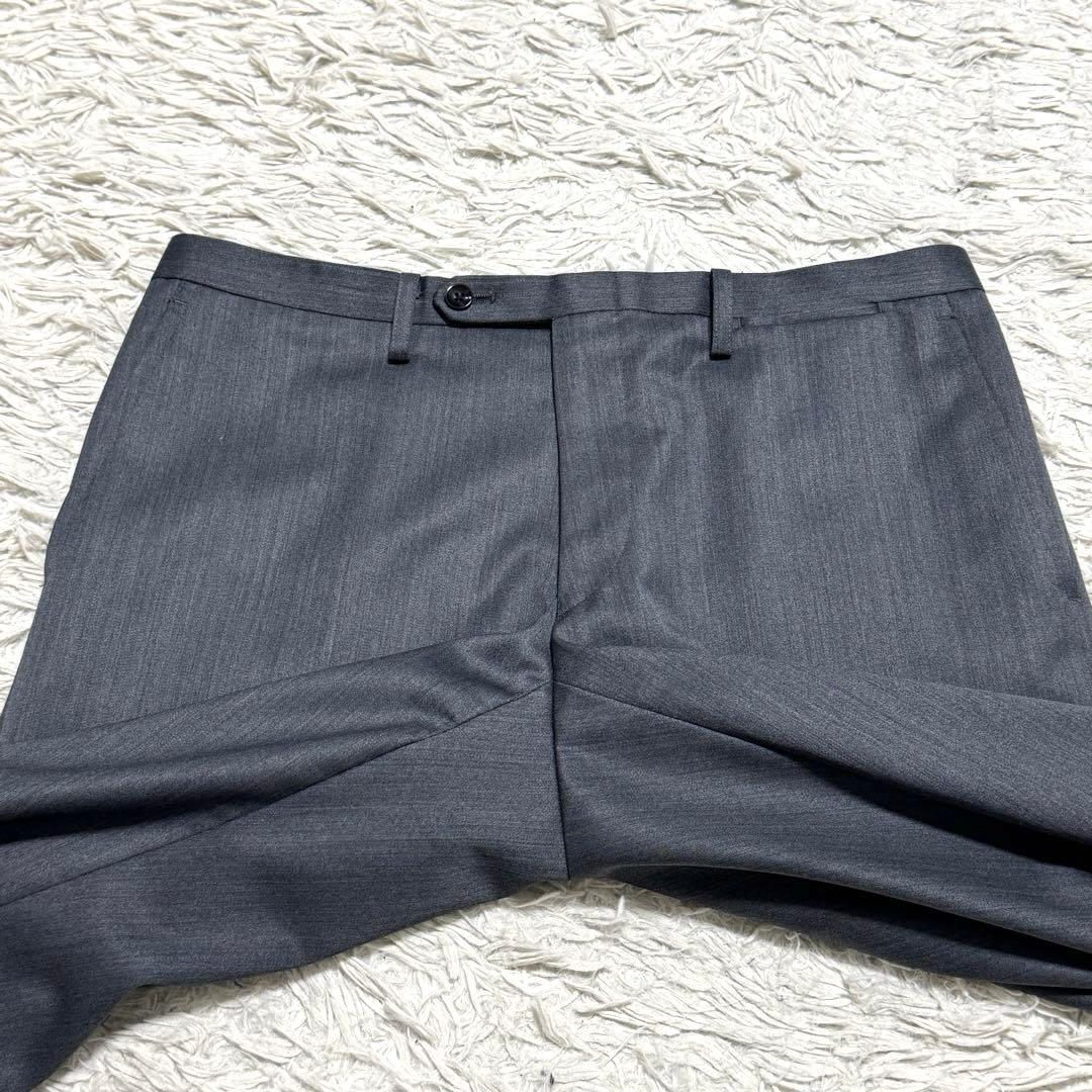 極美品 シルク混 スーツセレクト 光沢 スリーピース セットアップ スーツ A7