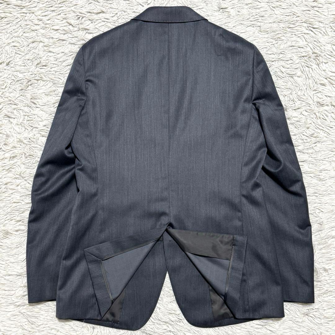 極美品 シルク混 スーツセレクト 光沢 スリーピース セットアップ スーツ A7