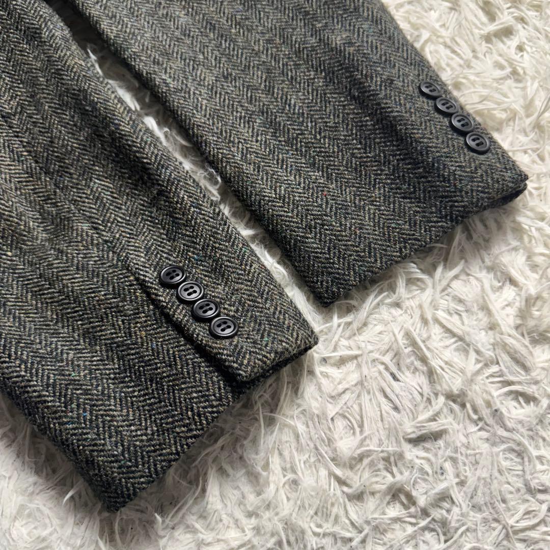 ハリスツイード 丸善 ヘリンボーン テーラードジャケット A7 L〜XL相当