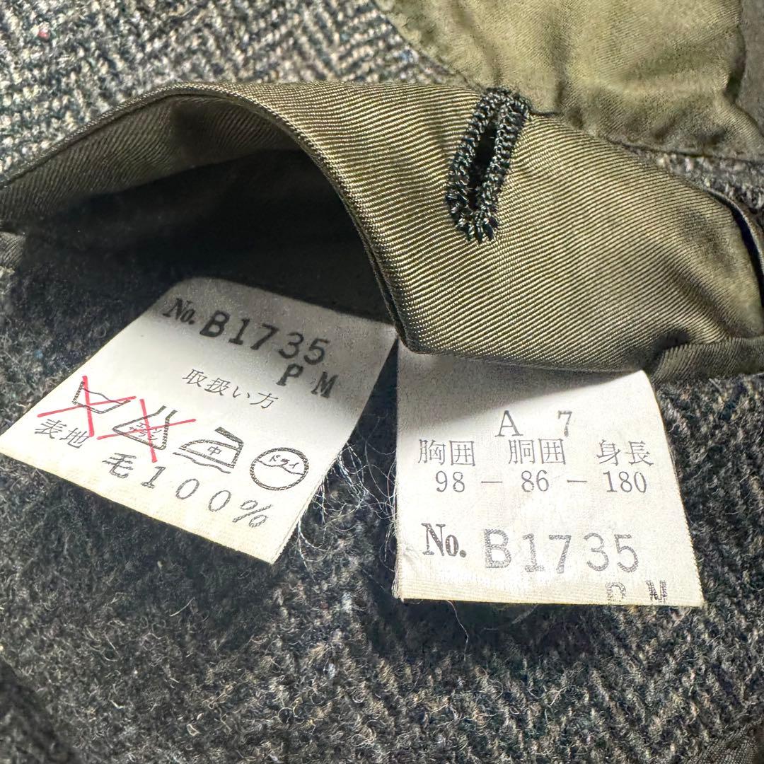 ハリスツイード 丸善 ヘリンボーン テーラードジャケット A7 L〜XL相当