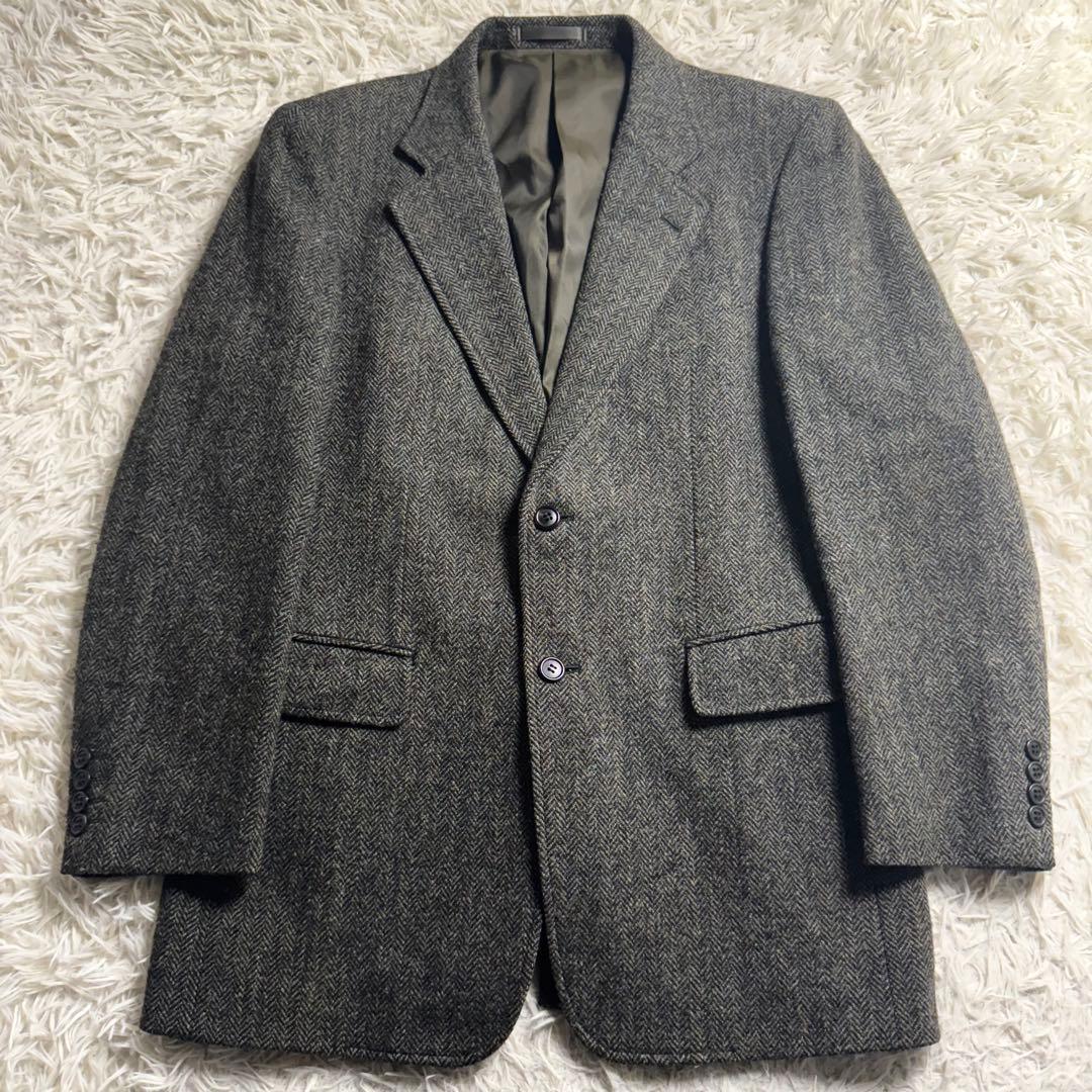ハリスツイード 丸善 ヘリンボーン テーラードジャケット A7 L〜XL相当